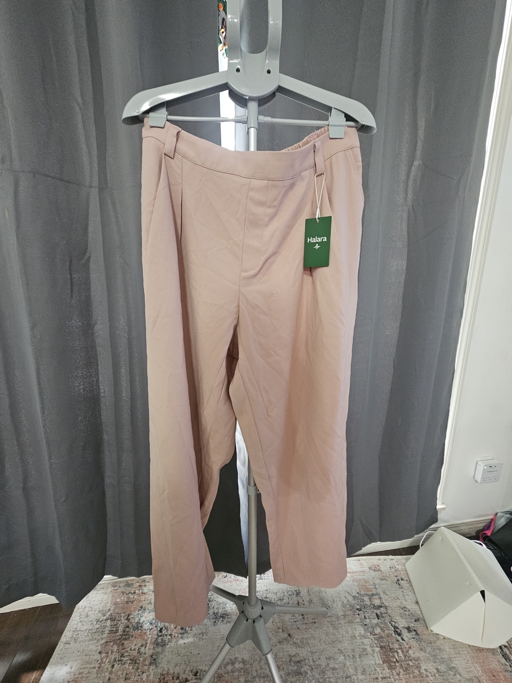 HALARA Blush Pink High-Waist Wide Leg Pants